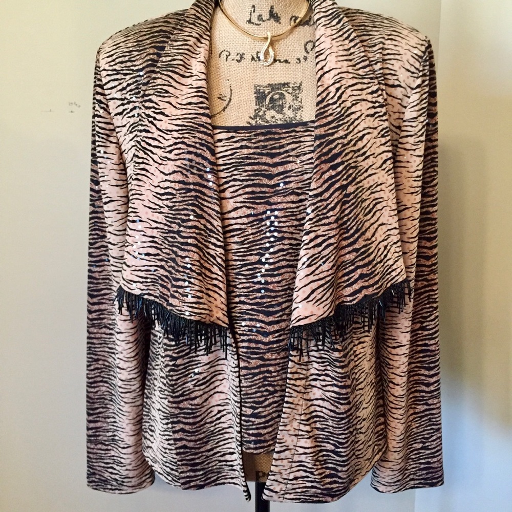 Vintage JOSEPH RIBKOFF Animal Print Twin Set - Picture 7 of 8